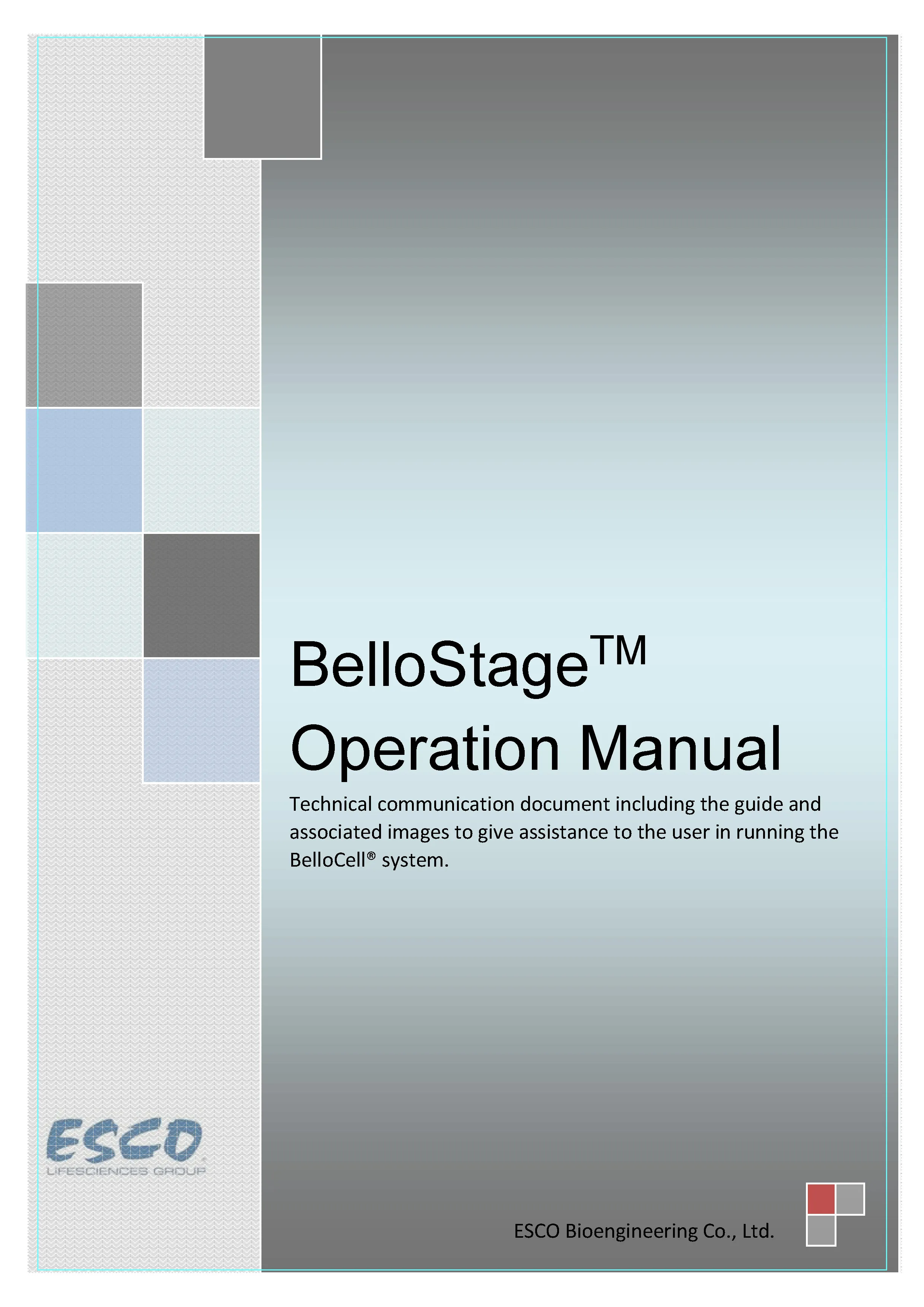 BelloStage<sup>TM</sup>   Operation Manual - EN